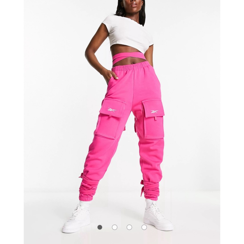 Reebok x Cardi B high waisted sweatpants in pink